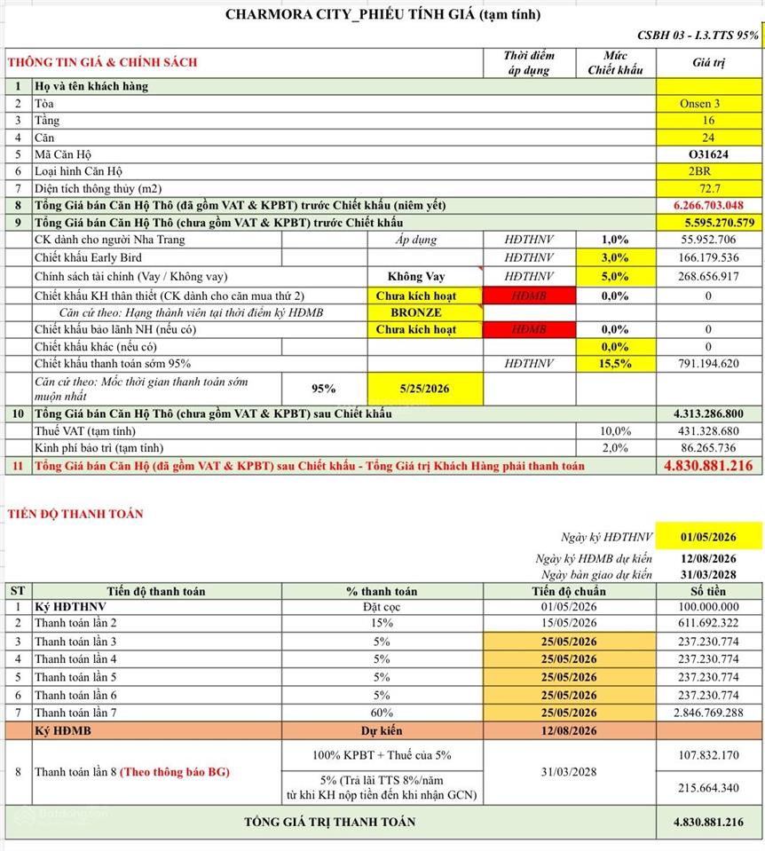 Onsen 03 siêu hot căn góc 02 ngủ (ngoại giao) siêu rẻ chỉ có 01 căn duy nhất