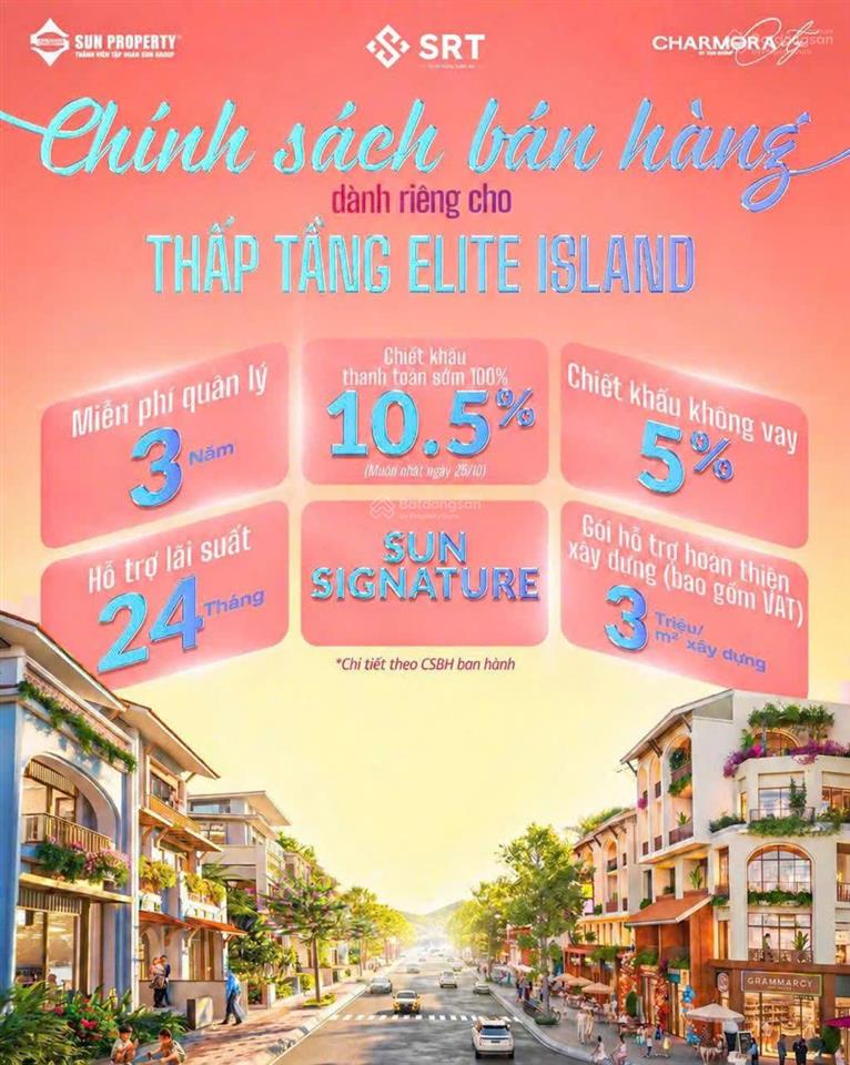 Căn nhà liền kề thấp tầng nổi bật dự án charmora city nha trang