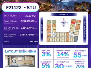 Căn hộ studio f21122  charmora city | tuyệt tác sống động bên vịnh biển