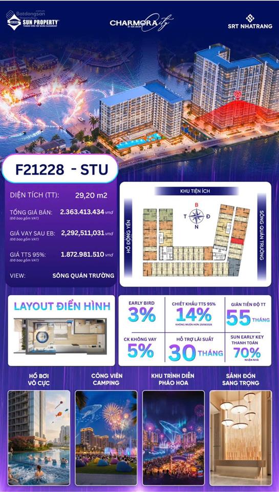 Studio view sông  biển cực chất