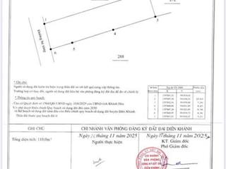 Bán đất thổ cư diên sơn, diên khánh. đất gần chợ, uỷ ban trường học. cách đường nhà vuông chỉ 60m