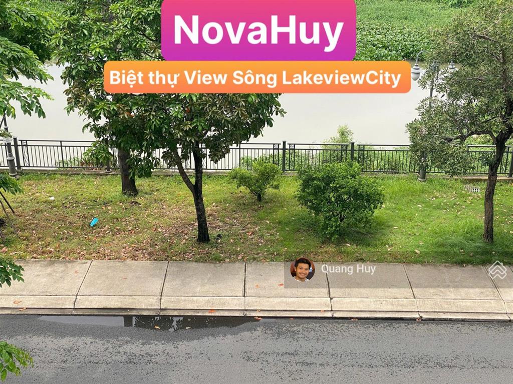 Bán biệt thự hưởng thụ mặt sông lakeview city trệt 2 lầu 4pn, thoáng mát, 8x20m giá tốt đẹp
