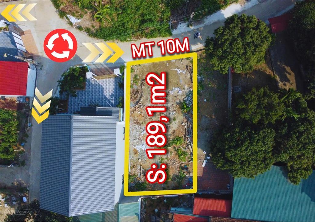 Chính chủ gửi bán 189m2 mặt tiền 10m đường thông sau lưng ubnd xã hạ bằng
