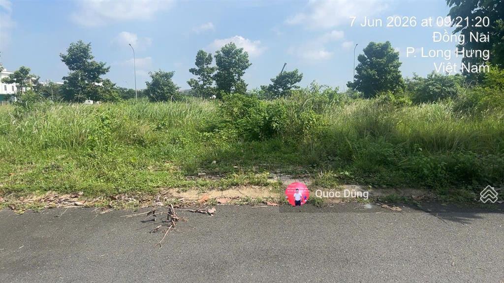 Cần bán lô đất (5m x 20m) rd1626 đường thông, hướng đông nam, tại khu 5 kđt long hưng giá 2,55 tỷ