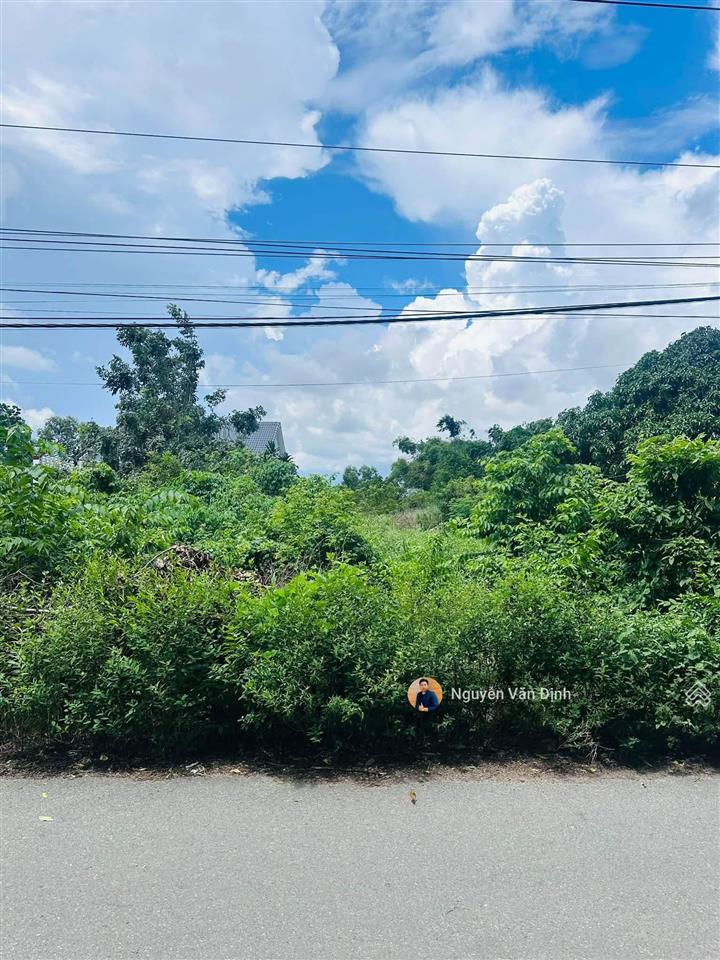 Diện tích 1413m2 (12.8 x 100m, nở hậu 18m), có sẵn 100m2 thổ cư. mặt tiền đường nhựa, giá 2 tỷ 7