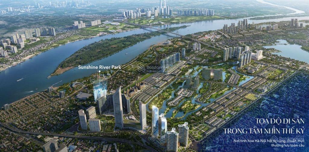 Sunshine river park, căn hộ 3pn, 2vs, giá chỉ 13,557 tỷ, view sông hồng, cầu nhật tân.