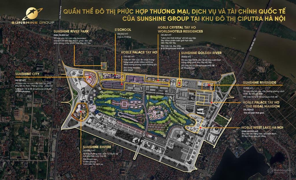 Sunshine river park, căn hộ 3pn, 2vs, giá chỉ 13,557 tỷ, view sông hồng, cầu nhật tân.