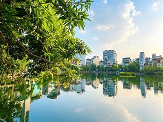 Sở hữu mảnh đất mặt hồ đầm tròn tại trung tâm quận ba đình  tặng ngay gpxd 9 tầng. dt86.5m², 45 tỷ