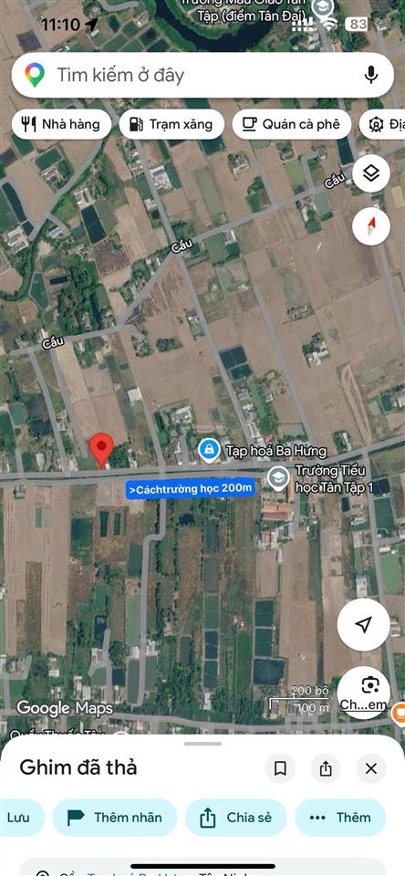 Đất thổ cư mặt tiền nhựa 6m. cách cảng quốc tế long an 2km