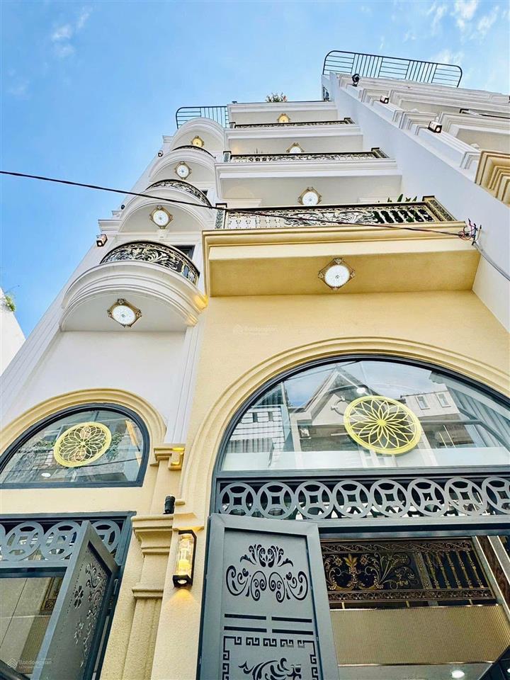 Nhà đẹp xây mới full nội thất, có thang máy, hẻm xe hơi tại p12 gò vấp.
diện tích 5.3m x 10 nở hậu