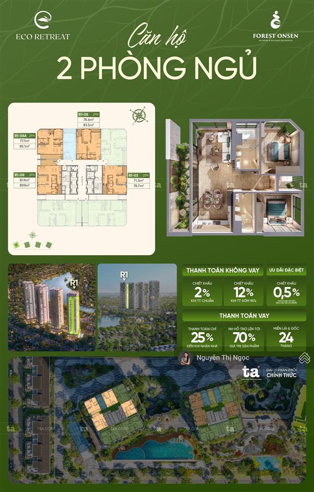 Sở hữu ch 2pn onsen nhật chỉ với vốn 25% ký hđmb, hỗ trợ vay 70% đặc quyền ân hạn gốc + lãi 24th