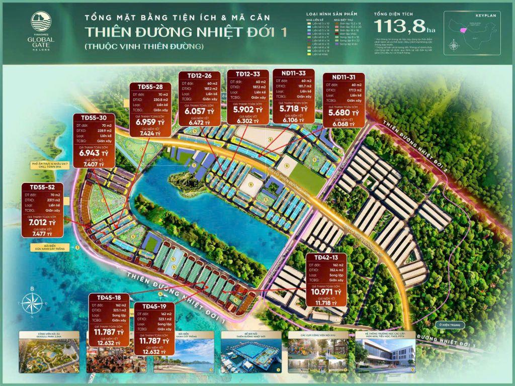 Bán biệt thự,liền kề giãn xây 2 năm voucher giảm giá 1-3 tỷ tại Vinhomes Global Gate Hạ Long
