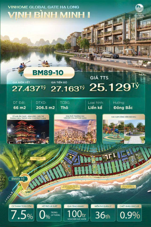 Bán biệt thự liền kề  view công viên và view Vịnh  ngay cạnh đường apolo 60m :0968128240