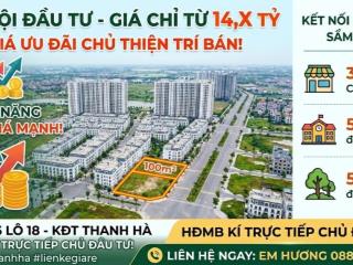 Sở hữu liền kề đường 17m A1.2 Thanh Hà Cienco 5 chỉ 11.8tỷ