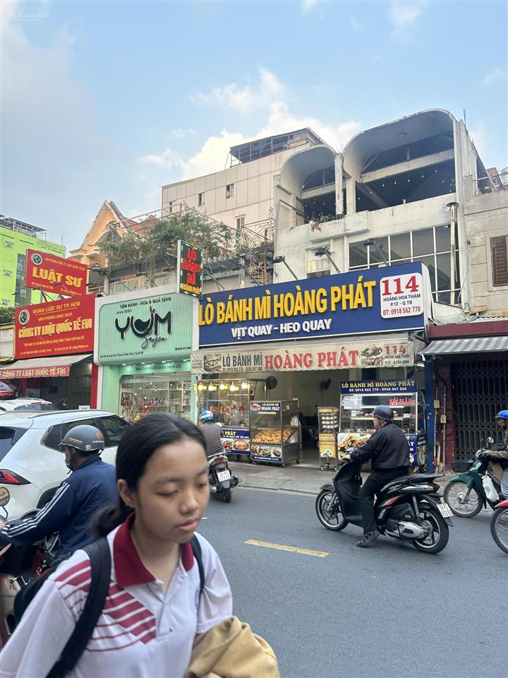 Bán nhà mặt tiền 144 hoàng hoa thám, p12, tân bình. dt 6.5 x 30, cn 188.5m2, 3 tầng, giá 46 tỷ