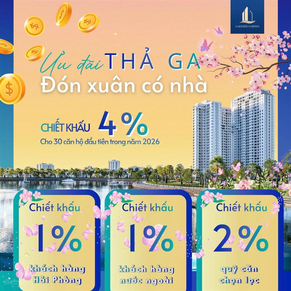 Căn hộ 2pn lakeside view hồ phương lưu  giá 3tr giá hời trục lê hồng phong