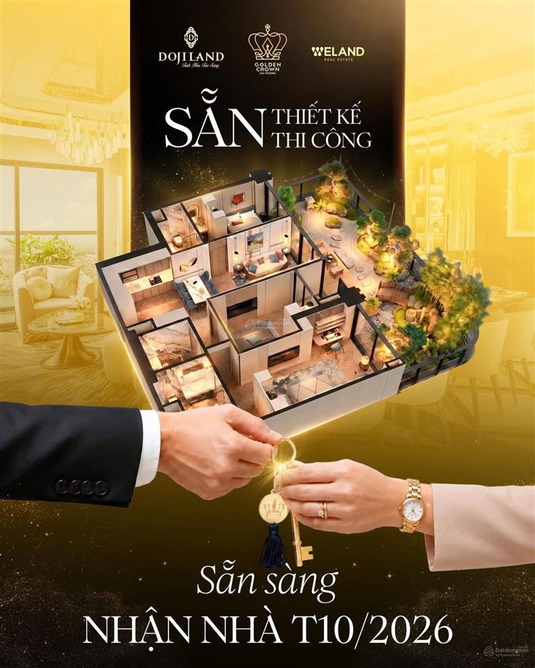 Bán căn hộ chung cư hàng hiếm tại golden crown hải phòng, 3,68 tỷ, 70 m2