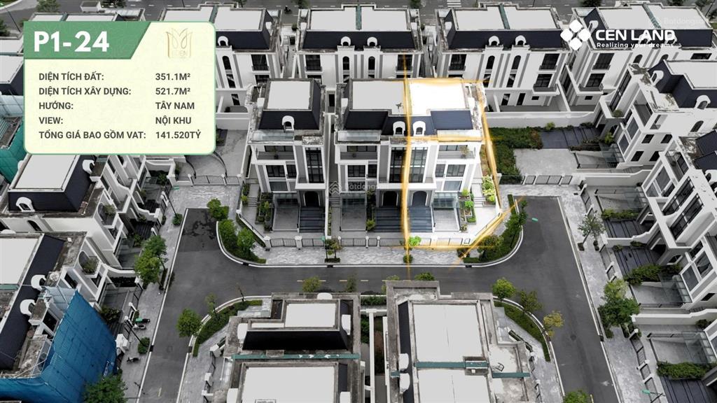 Siêu phẩm căn góc khu p. ciputra 351.1m2 giá 403tr/m2 lõi ciputra tây hồ