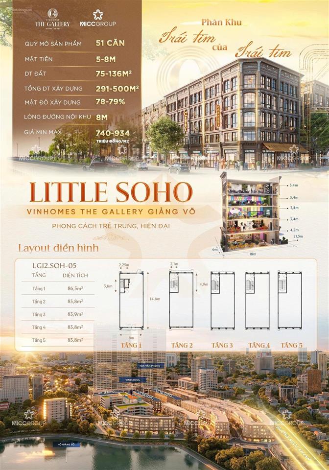 Vinhomes the gallery 199 căn thấp tầng tại 148 giảng võ. chính sách bán hàng cập nhật tháng 10/2026