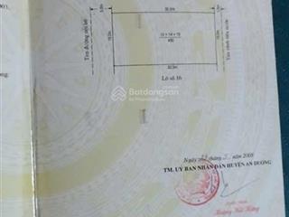 Lô đất văn cú, an đồng, an dương. diện tích 450 m2 mặt tiền 15 m, hướng tây, đường 10 m