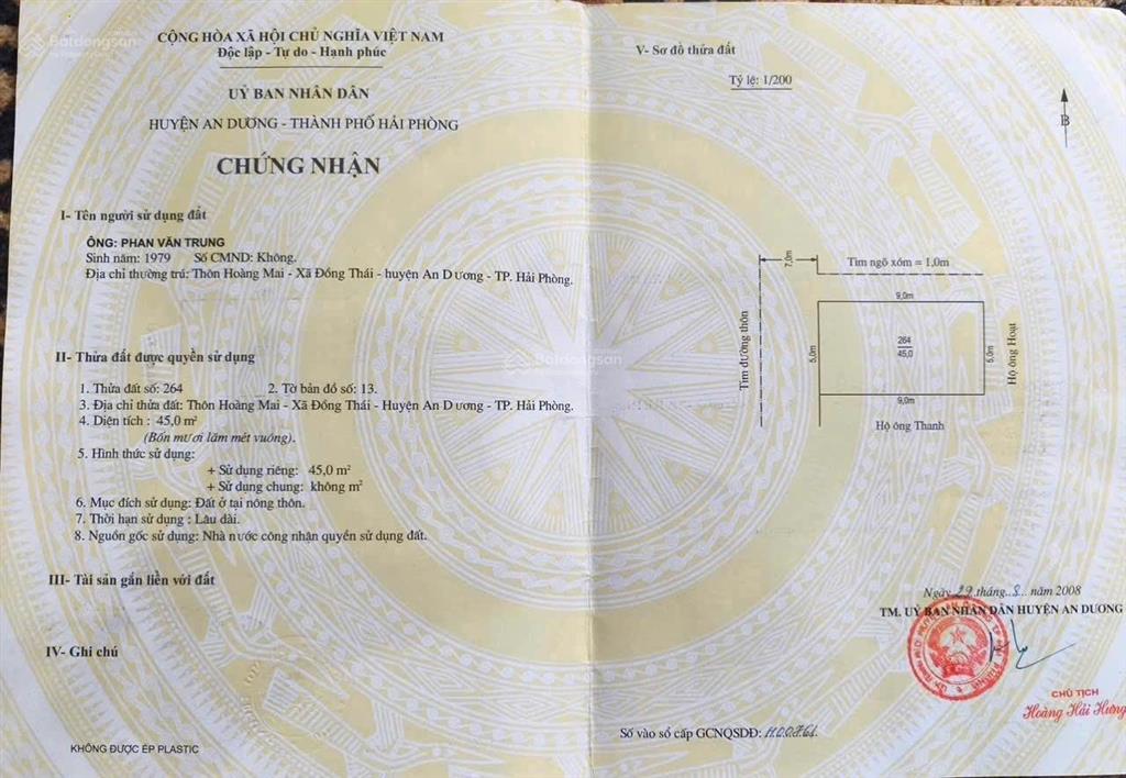 Lô góc đẹp ngay chợ hoàng mai đồng thái an dương vị trí cực đẹp, ngay cạnh chợ hoàng mai