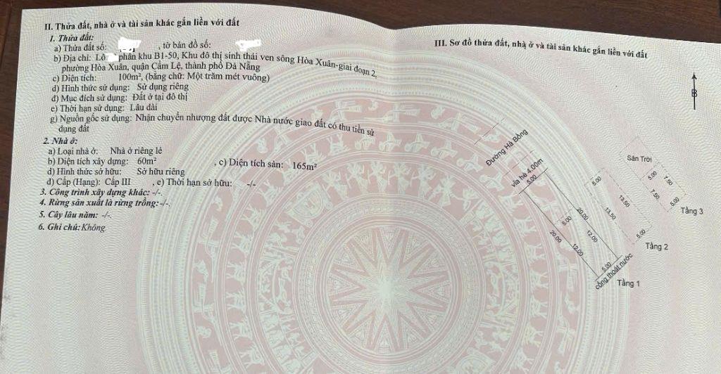 🔥 NHÀ MẶT PHỐ HÀ BỒNG – HÒA XUÂN – 3 TẦNG ĐẸP! 🔥