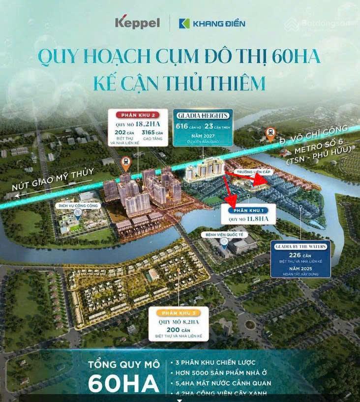 Căn góc 2pn gladia heights giá chỉ 7.1 tỷ | cọc trực tiếp cđt