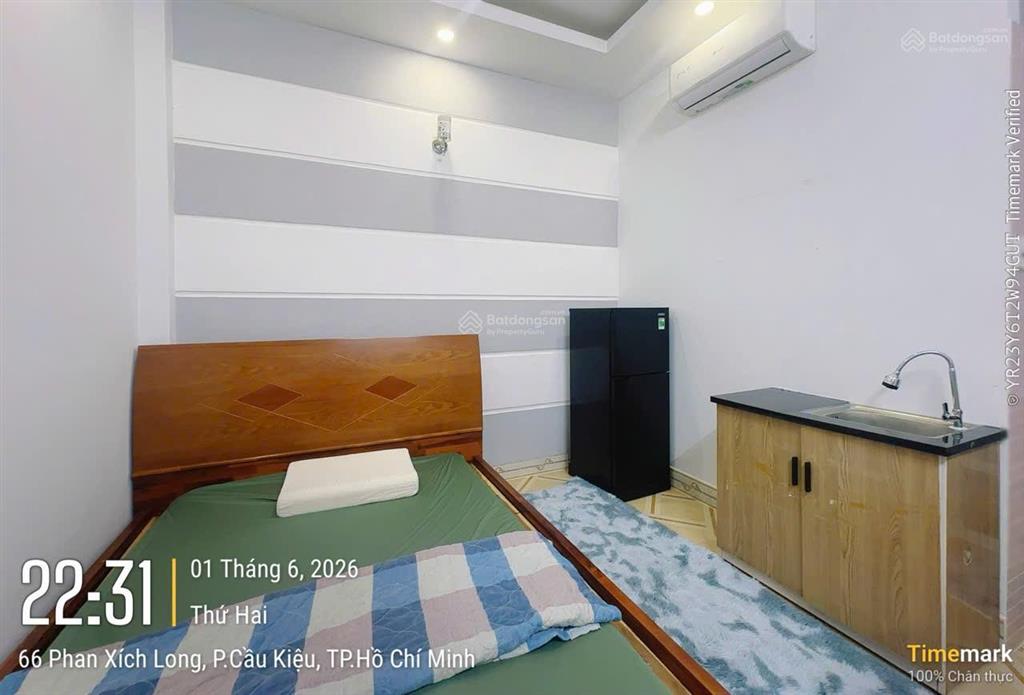 Thật 100% giảm giá 3.99triệu/tháng phòng studio 25m² có cửa sổ full nội thất khu phan xích long p2