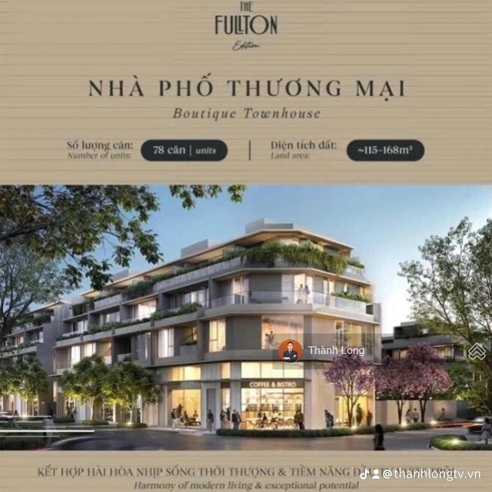 Bán lô liền kề shophouse fullton 115m2 sổ đỏ lâu dài mặt tiền 7,7m đường 4 làn đối diện trường học