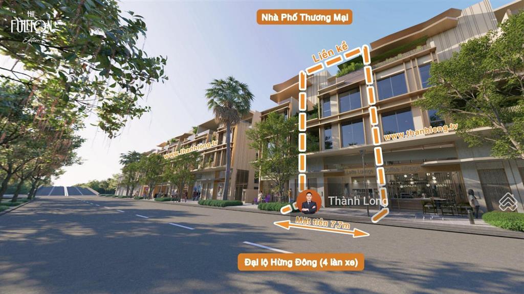 Bán lô liền kề shophouse fullton 115m2 sổ đỏ lâu dài mặt tiền 7,7m đường 4 làn đối diện trường học