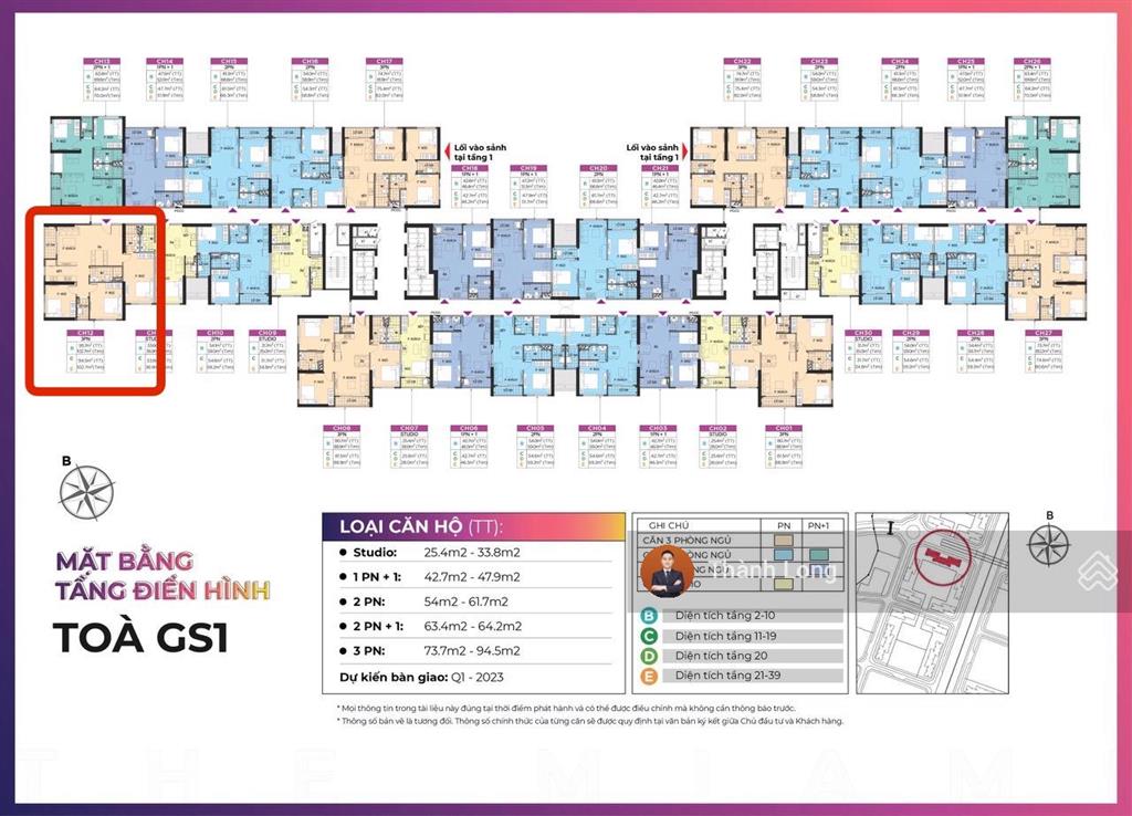 94,5m2 căn 3pn gs1 rộng nhất trong 5 toà gs miami cực kỳ hiếm. đủ đồ nội thất liền tường như ảnh
