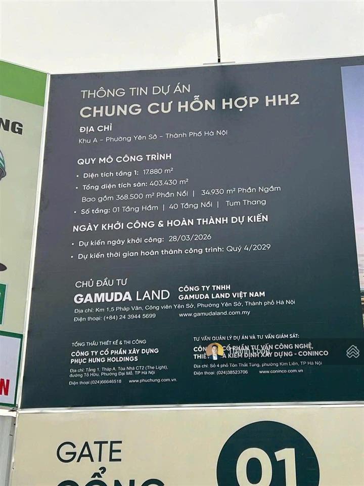 Sắp ra mắt 3 tòa gamuda central park yên sở. căn tốt  0983 218 ***