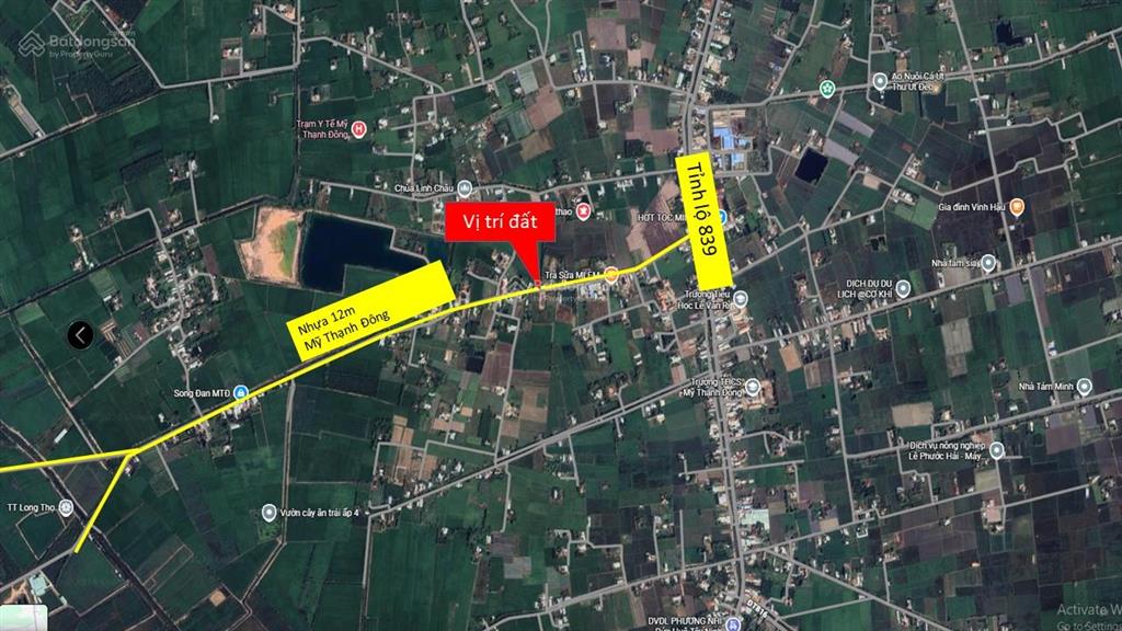 Bán 2880m2 thổ vườn mặt tiền đường nhựa tại đức huệ, long an