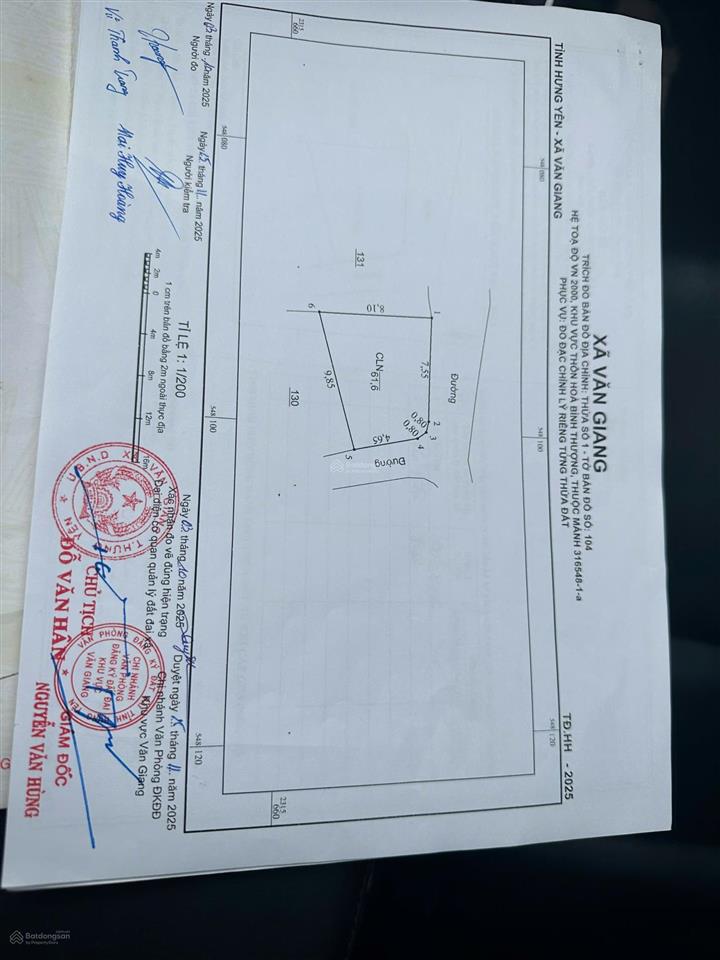 Thanh khoản nhanh lô góc 61.2m full thổ cư tọa lạc tại hoà bình thượng, văn giang, hưng yên siêu vp