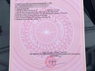 Chính chủ gửi bán lô đất đẹp đan nhiễm, văn giang. diện tích 113,7m2 (tính tiền chỉ 96,7m2)