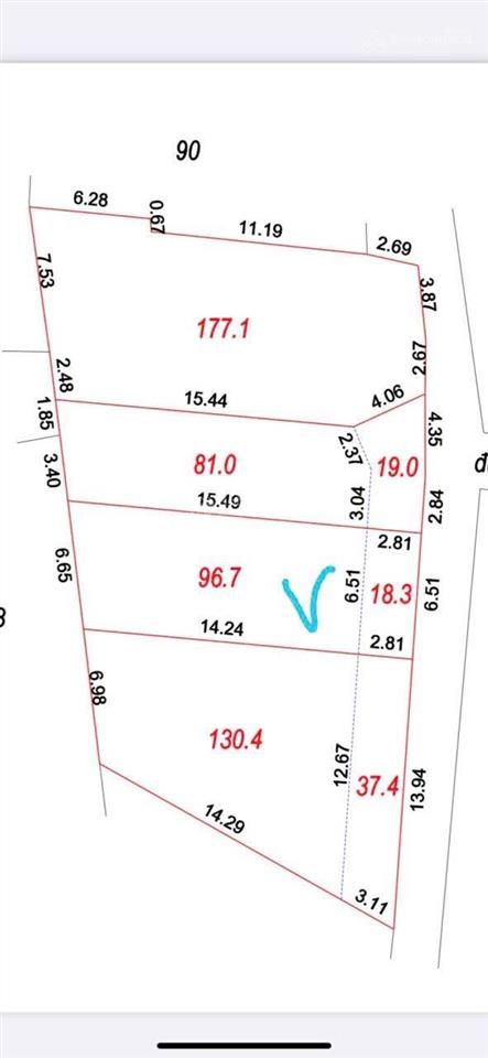 Chính chủ gửi bán lô đất đẹp đan nhiễm, văn giang. diện tích 113,7m2 (tính tiền chỉ 96,7m2)