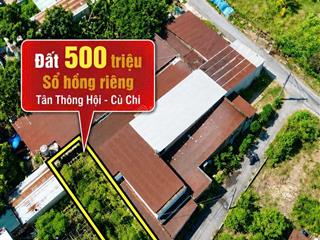 Bán đất đẹp giá rẻ tân thông hội, củ chi, 500 triệu, 51,6m2, sổ sẵn