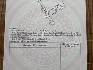 Bán đất sổ đỏ chính chủ 2 mặt tiền ở khu trại mít , thôn hiền lương , xã hiền ninh , huyện sóc sơn