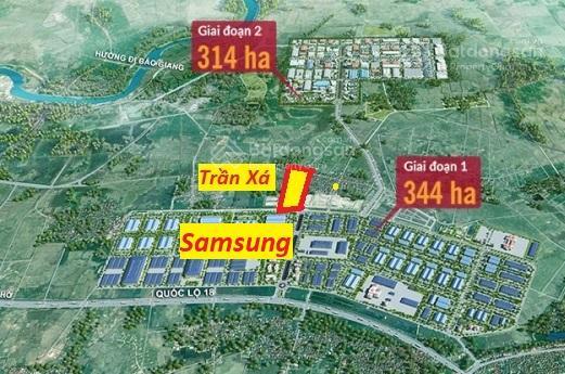 Bán lô đất kinh doanh ngày đêm an bình trần xá đối diện cổng samsung yên phong