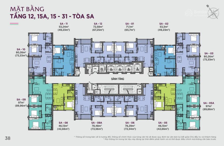 Bán căn *góc* 2 ngủ chung cư vinhomes bắc ninh 73m2, full đồ, giá 6,3 tỷ giá hời tòa