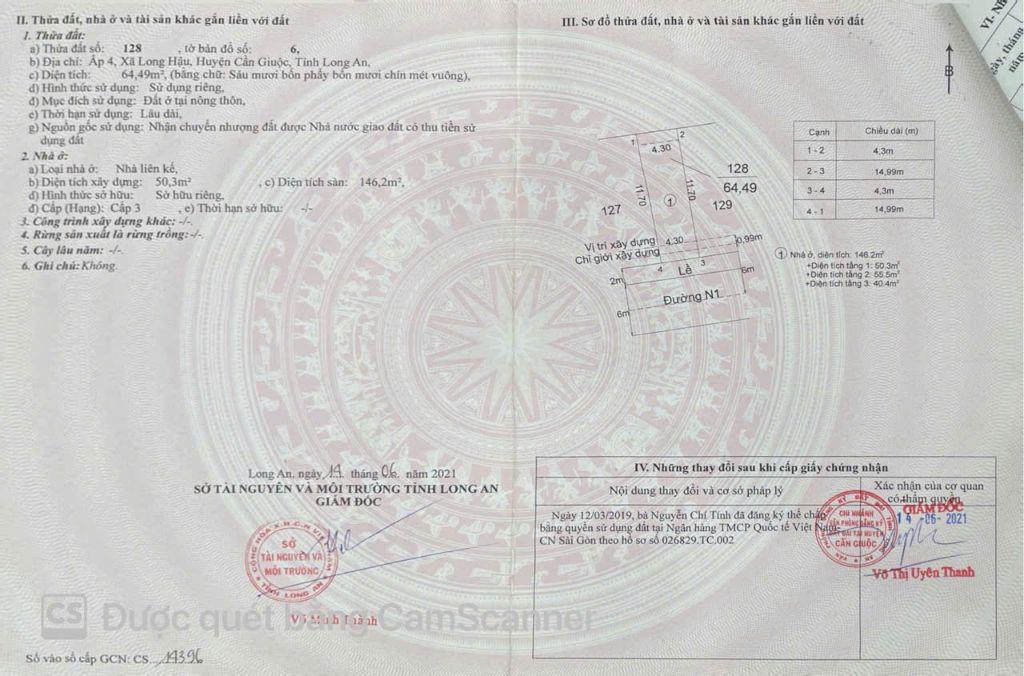 Bán Nhà 3 Tầng KDC Hoàng Hoa Long Hậu Giá 3.85 tỷ
