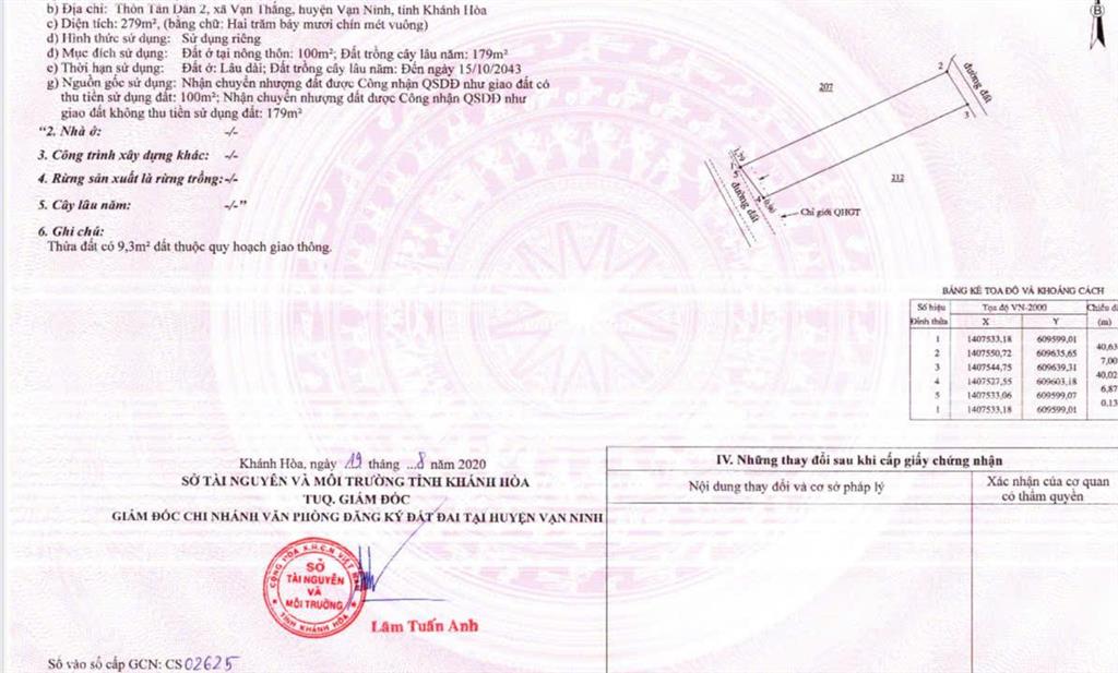 Đất tân dân 2 vạn thắng vạn ninh | 16,5 triệu/m2