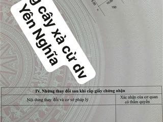 Đất dịch vụ yên nghĩa trục chính hàng cây xà cừ 50m2, mặt tiền 5m kinh doanh sầm uất
