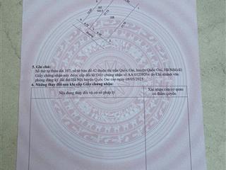 Bán đất thị trấn quốc oai, chỉ 6x tr/m, đường ô tô, ngõ thông.  0397 566 ***