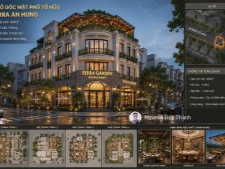 Bán bt mp tố hữu, kđt terra an hưng, hà đông, 450m2, 4tầng,mt25m, lô góc 4thoáng, vie sông.330tr/m2