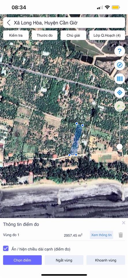 Bán đất 3000m2 sát biển, đối diện da vinhomes cần giờ. hai mặt tiền trước sau phù hợp kinh doanh