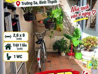 Cho thuê nhà nguyên căn Trường Sa, Bình Thạnh  7.5tr