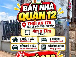 Hạ gấp 500 triệu! Nhà Quận 12 sát Gò Vấp chỉ 2 tỷ 650! 😱🔥
