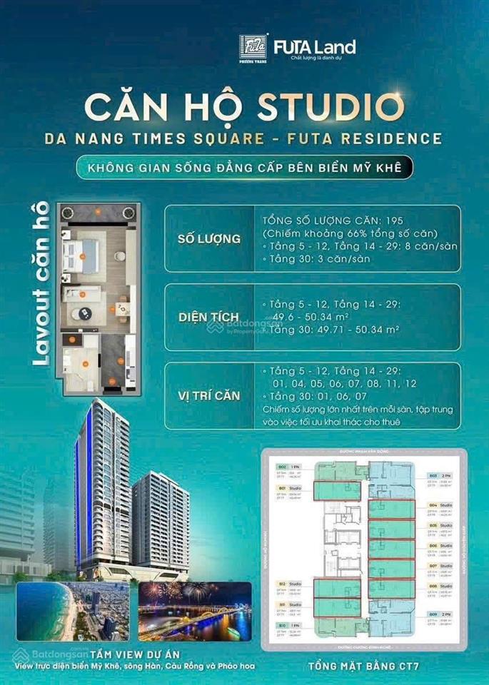 Bán căn studio và 1pn view trực diện biển mỹ khê  giá thương lượng  bàn giao ngay  dt 30tr/th