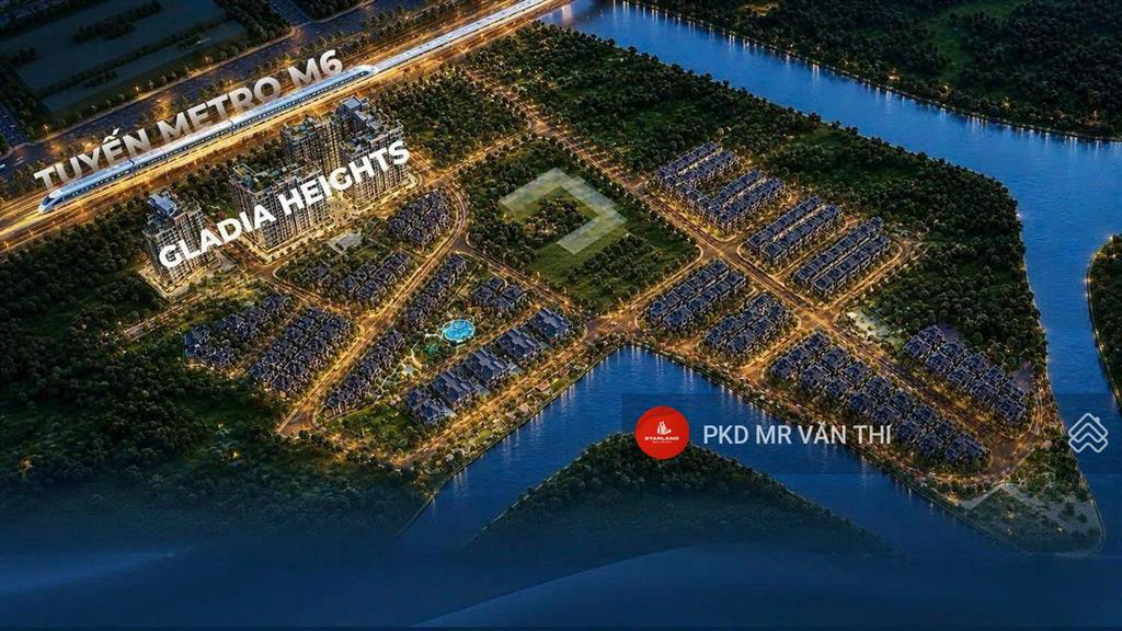 Hot glada heights mua trực tiếp cđt chiết khấu 12%  72m2 giá bán 6,6 tỷ  view biệt thự đông nam